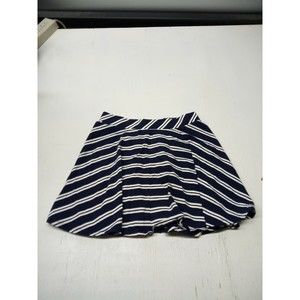 So Mini Skirt  Active A-Line Pull On Blue And White Striped Ladies Sz Large